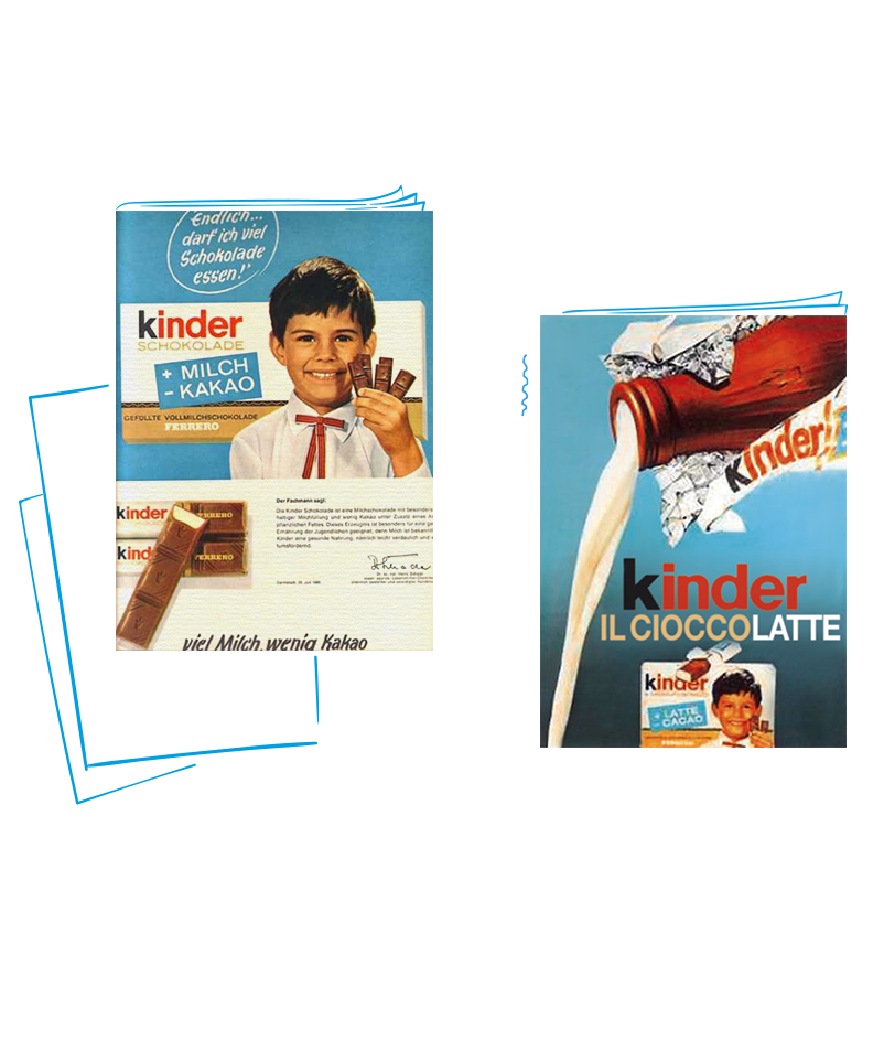 Poster antiguo historia Kinder