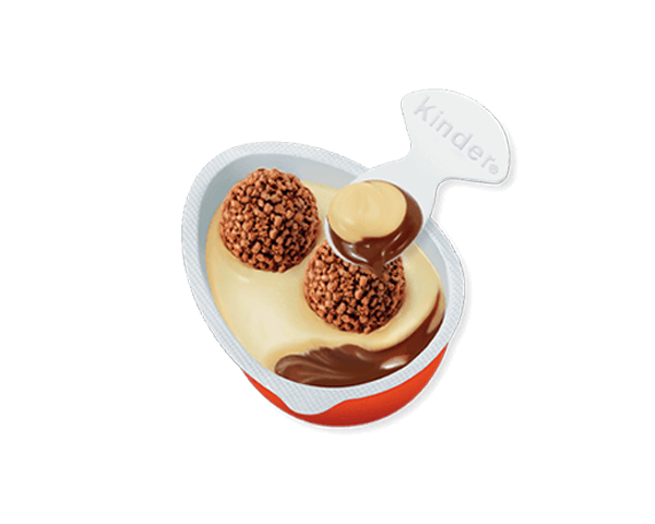 Kinder Joy abierto con cuchara