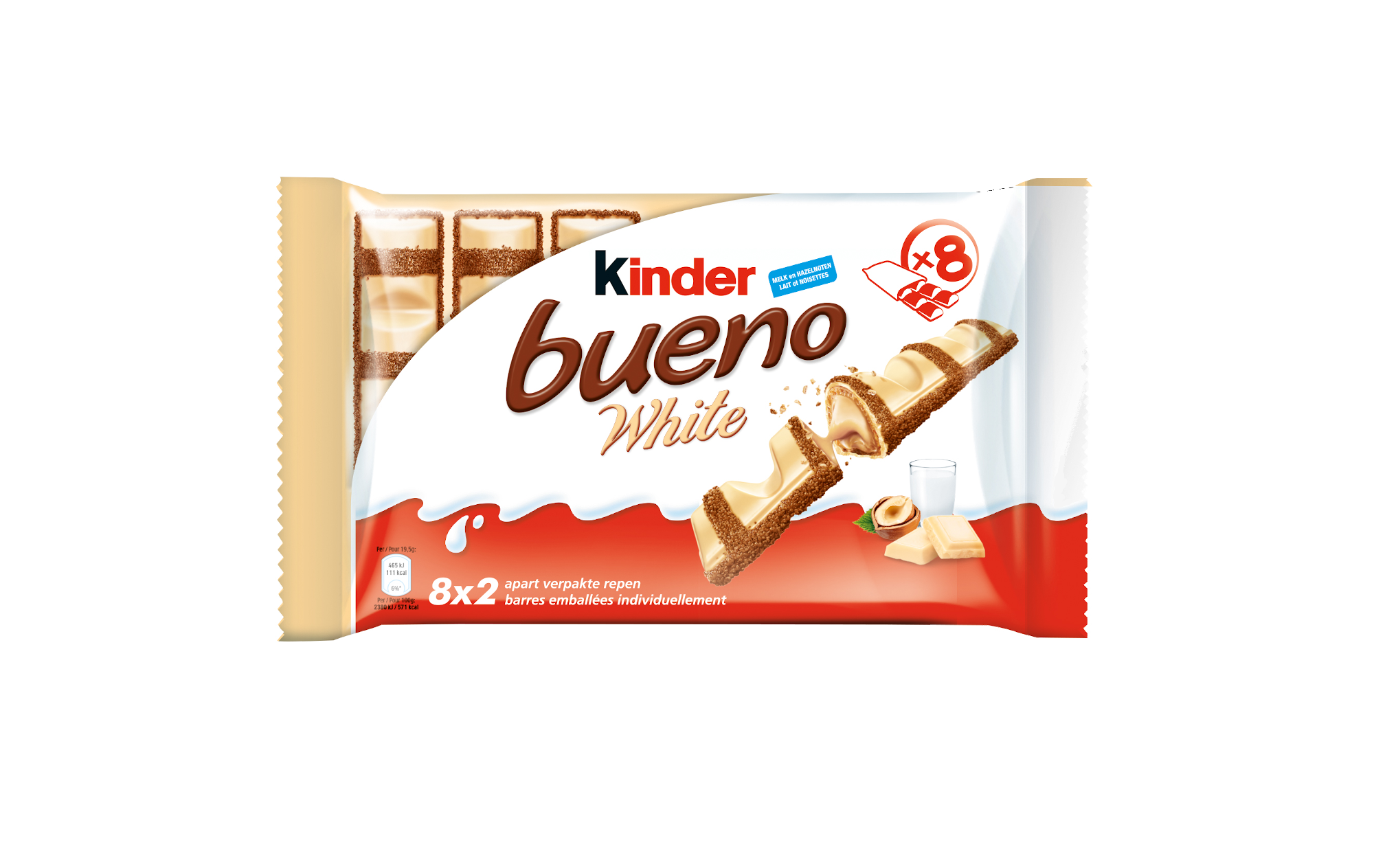 snack chocolate bar kinder bueno white t8