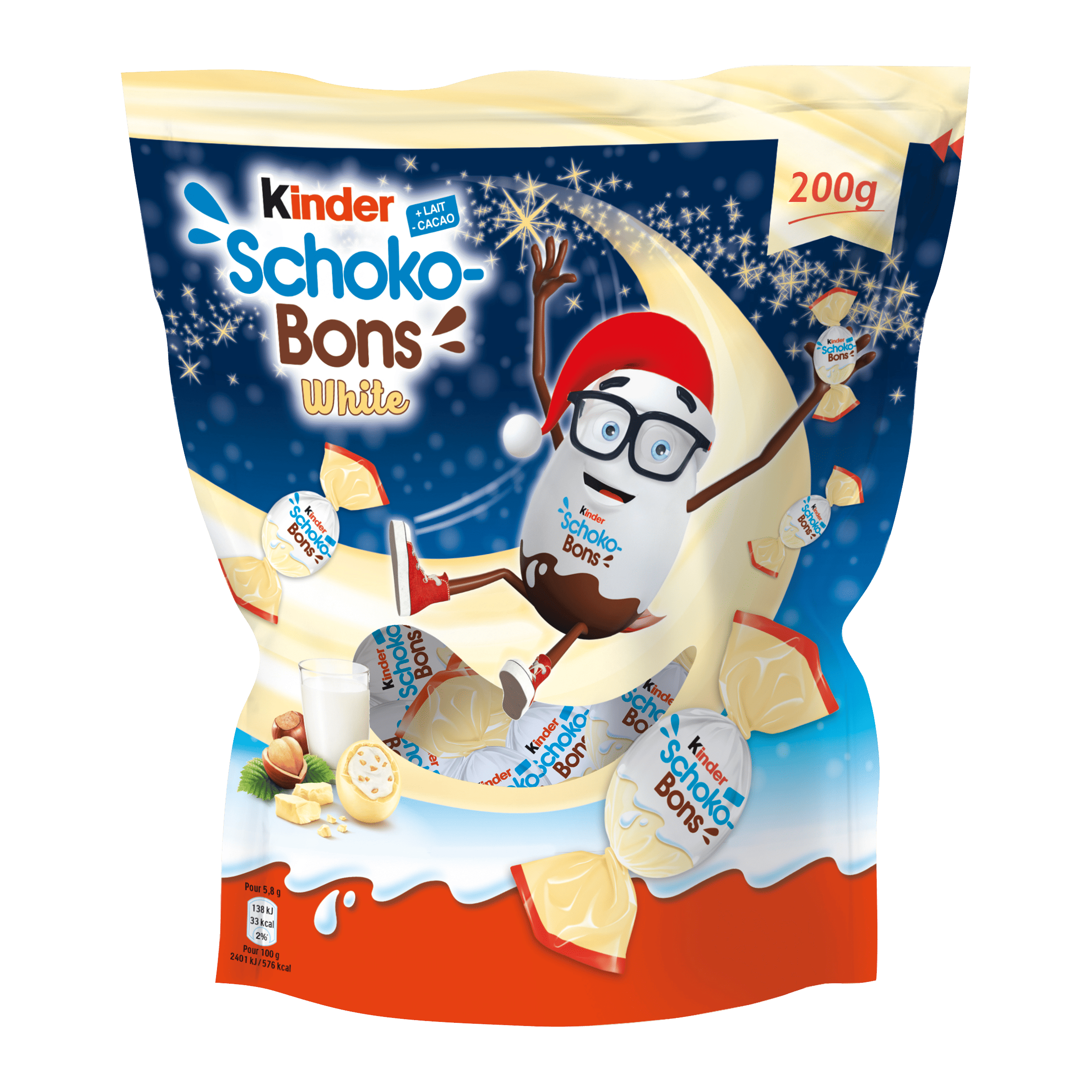kinder schokobons white