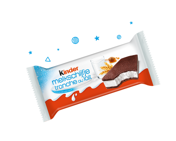 La fraîcheur simple de Kinder tranche au lait