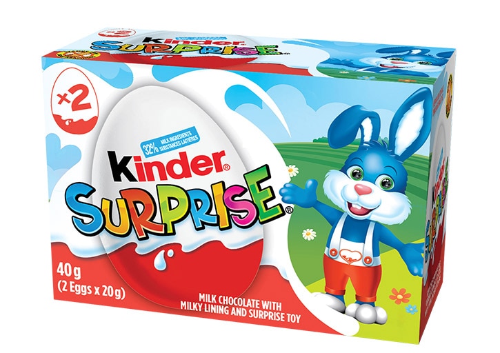 Kinder Œuf de Pâques surprise Maxi classique avec jouet surprise en  chocolat avec jouets pour enfants, 150 g 