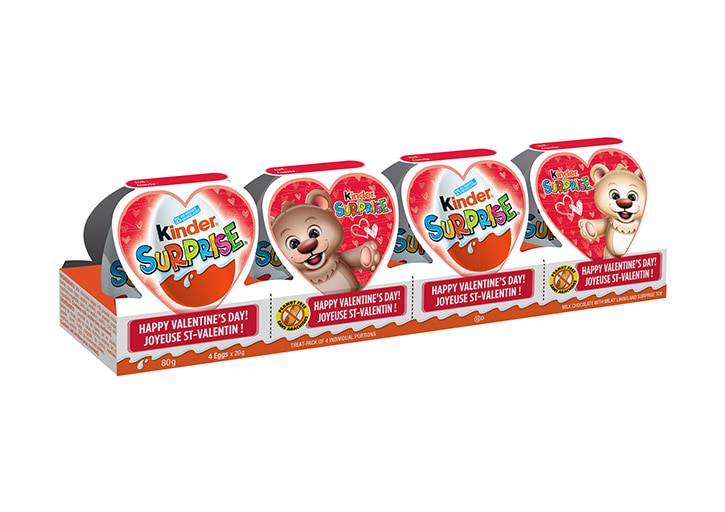 Kinder Surprise Seasonal 4pack valentines 80g