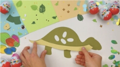 DIY Dino Lampe grün