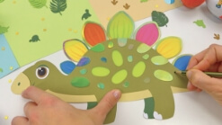 DIY Dino Lampe grün