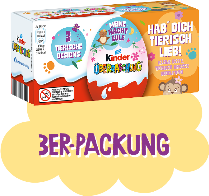 Kinder Überraschung 3er-Pack Rosa