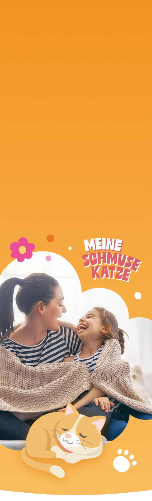 Meine Schmuse Katze - Orange slide with mother and child and cat character
