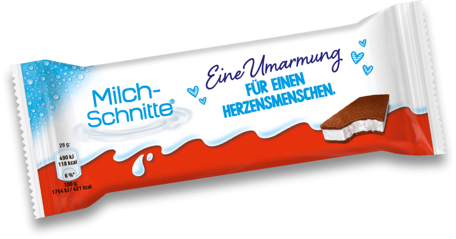 Milchschnitte mit Umarmung