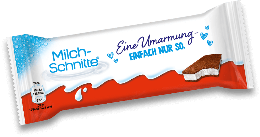 Milchschnitte mit Umarmung