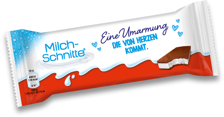 Milchschnitte mit Umarmung