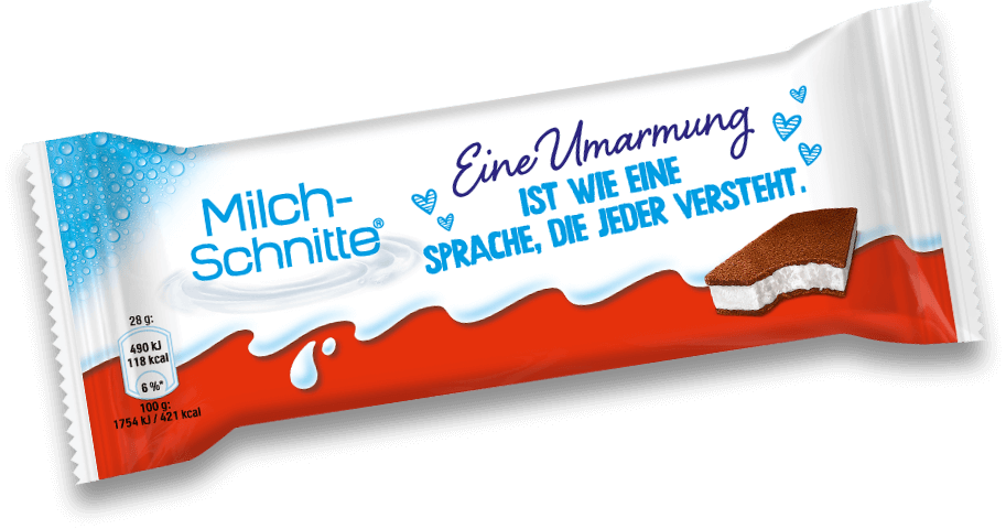 Milchschnitte mit Umarmung