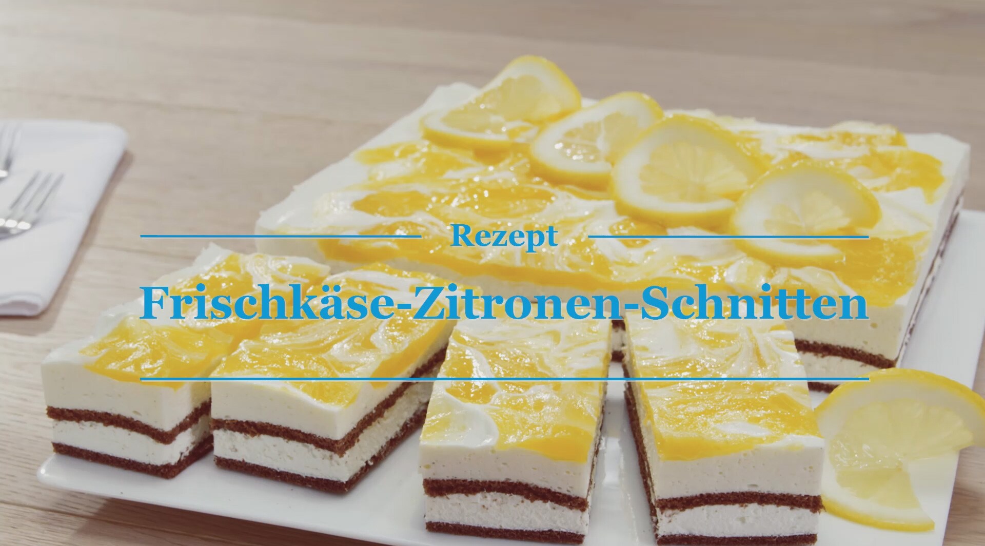 Frischkäse-Zitronen-Schnitten mit Milch-Schnitte - kinder Deutschland
