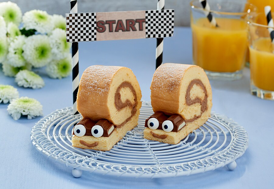 Biskuitschnecken mit kinder Schokolade® Biskuitschnecken mit kinder Schokolade®