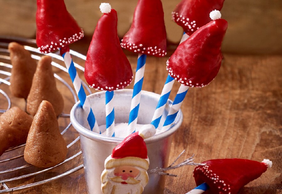 Zipfelmützen-Cake-Pops mit kinder Schokolade®