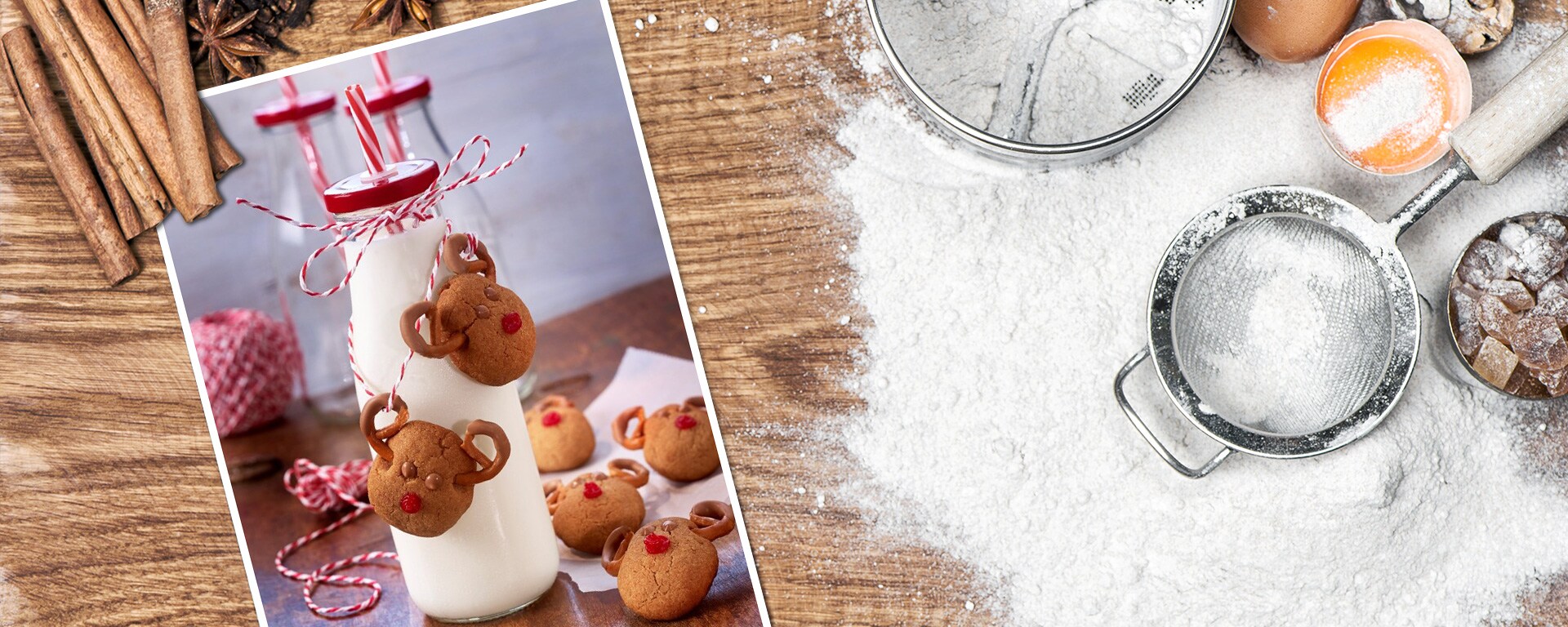 Rentier-Cookies mit kinder Schokolade® Rentier-Cookies mit kinder Schokolade®