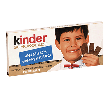 milk chocolate bar kinder schokolade historie 1968