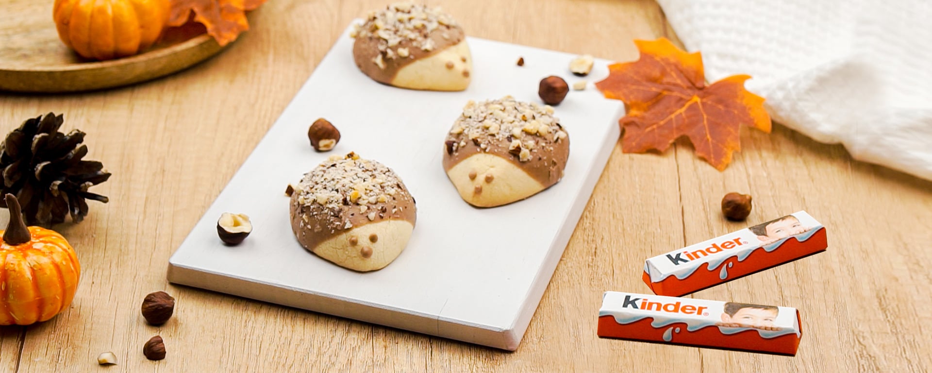  kinder Rezept - Süße Igel-Kekse von kinder Schokolade