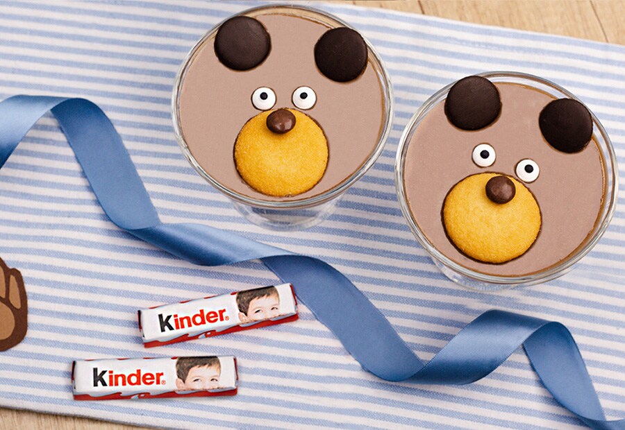 kinder Rezept - Lustige Bären-Puddings mit kinder Schokolade