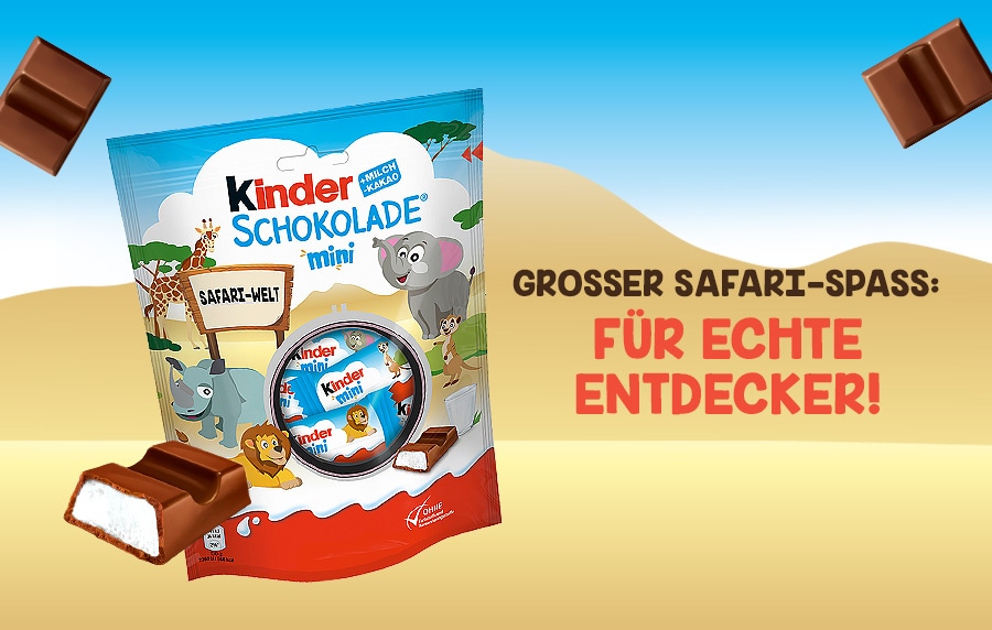 kinder Schokolade mini Safari-Welt