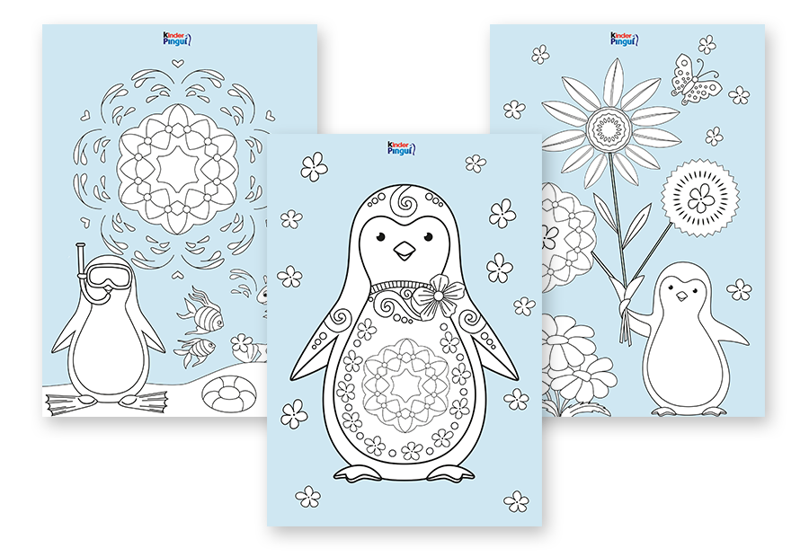 Pinguin-Ausmalbilder mit kinder Pinguí 