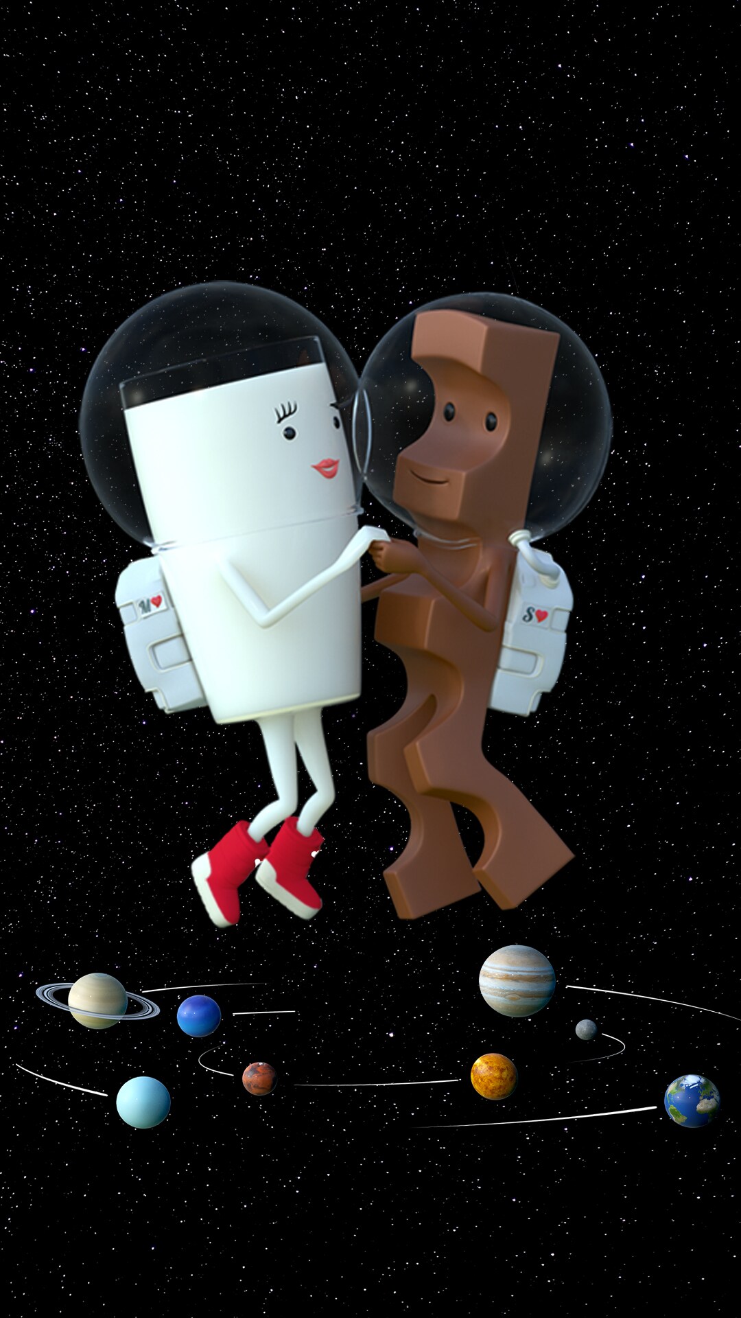 Entdecke tolle Wallpaper mit Milky & Schoki von Kinder Riegel