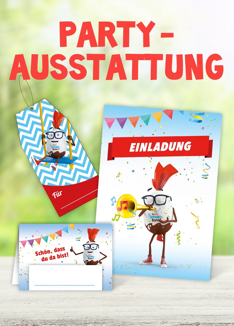 kinder Schoko-Bons - Kinderparty - Teaser - Party Ausstattung