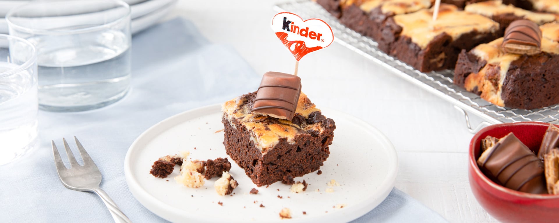 Brownies mit Frischkäse-Wirbel von kinder