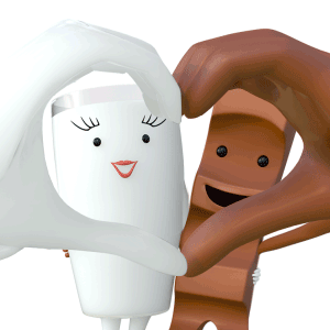 Sag es mit einem Gif von Milky & Schoki