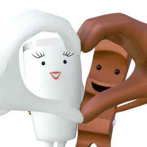 Sag es mit einem Gif von Milky & Schoki