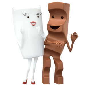 Sag es mit einem Gif von Milky & Schoki