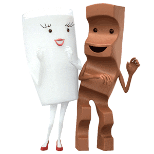 Sag es mit einem Gif von Milky & Schoki