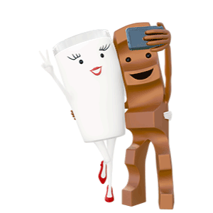 Sag es mit einem Gif von Milky & Schoki