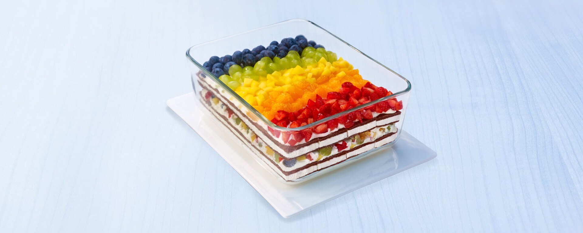 Fruchtige Lasagne mit Milch-Schnitte