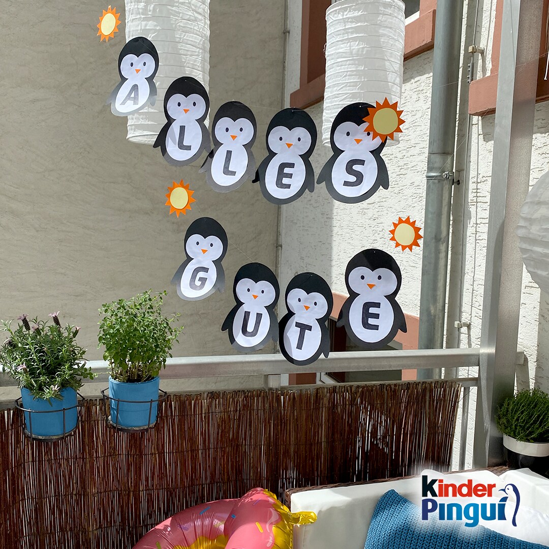 Pinguin-Girlande von kinder Pingui Pinguin-Girlande von kinder Pingui