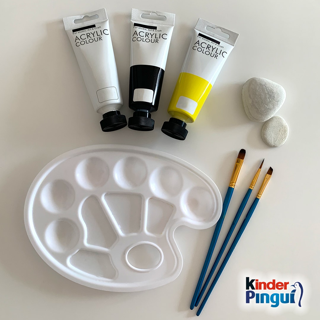 Pinguin-Steine - Material