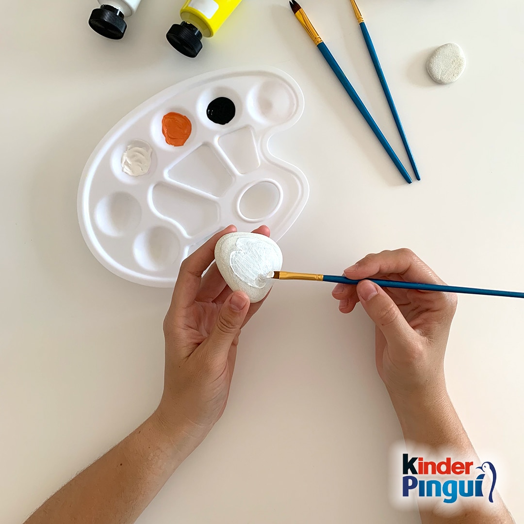 Pinguin-Steine - Schritt 1