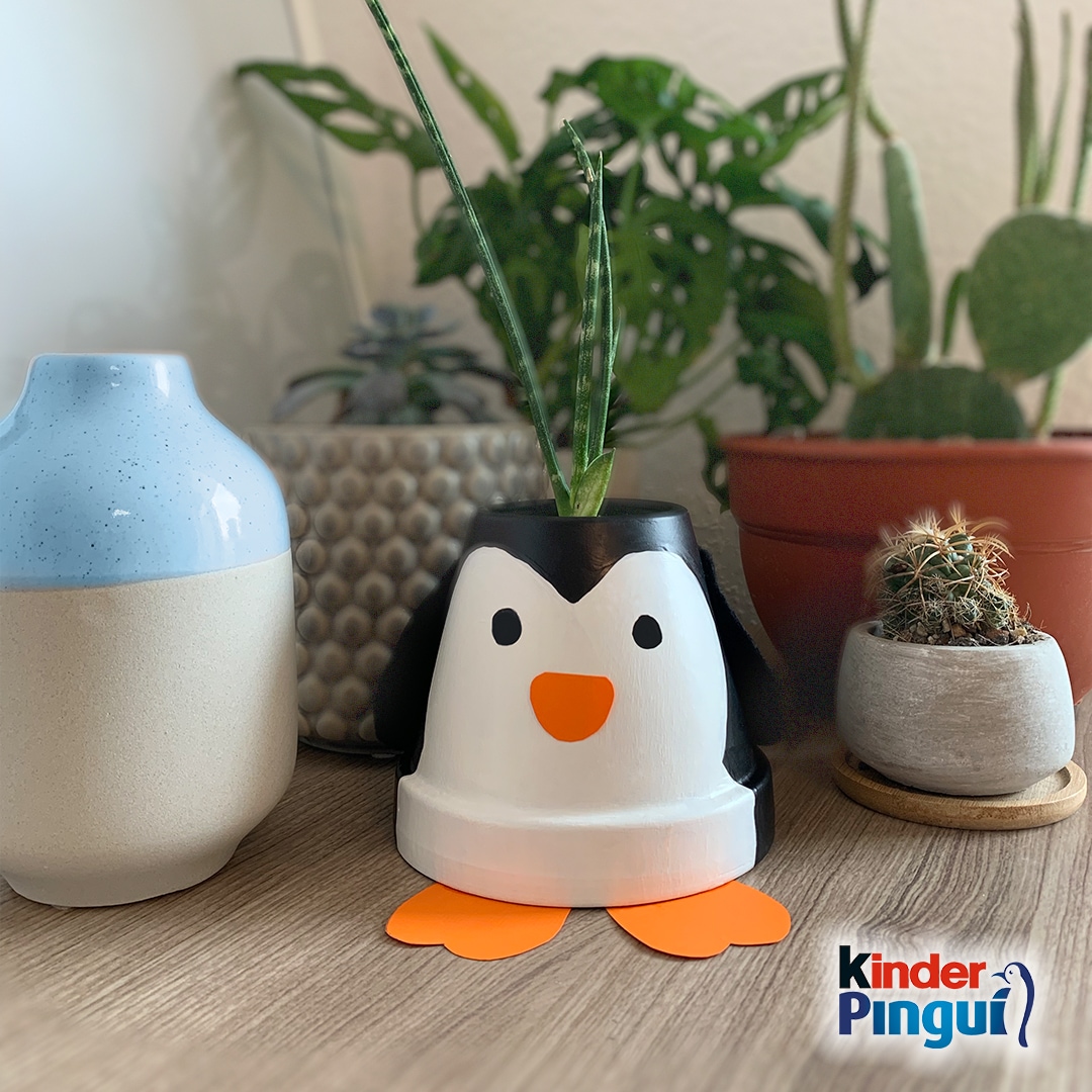 Pinguin-Blumentopf