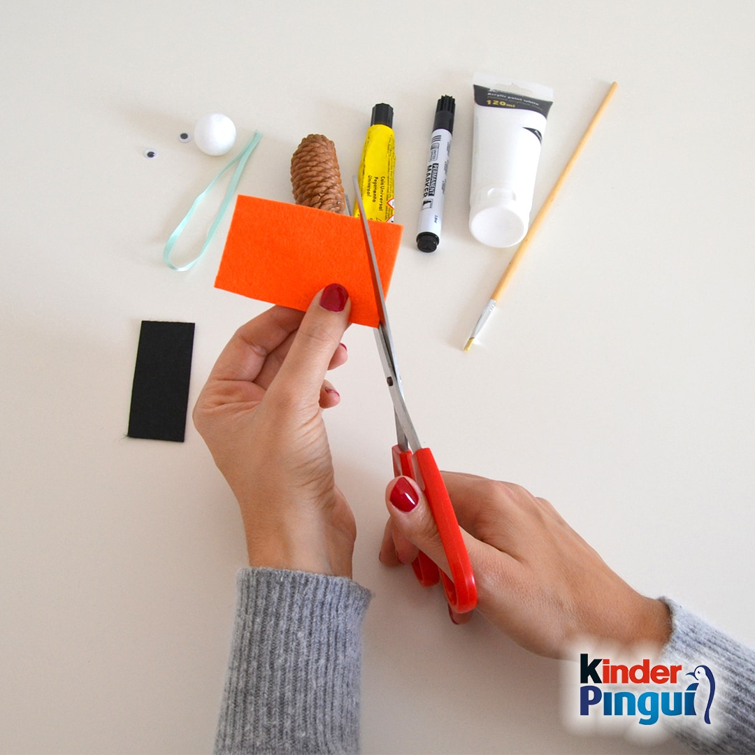 Pinguin Christbaum-Anhänger - Schritt 1