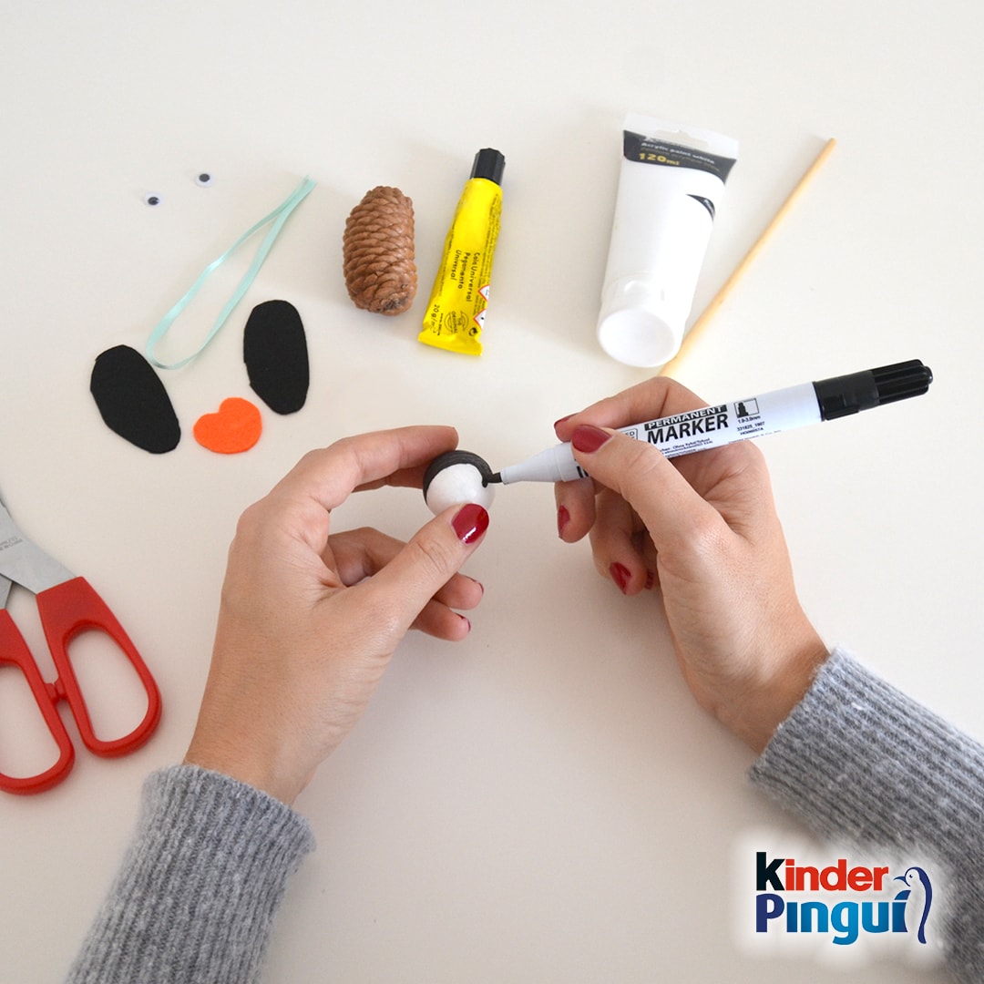 Pinguin Christbaum-Anhänger - Schritt 2