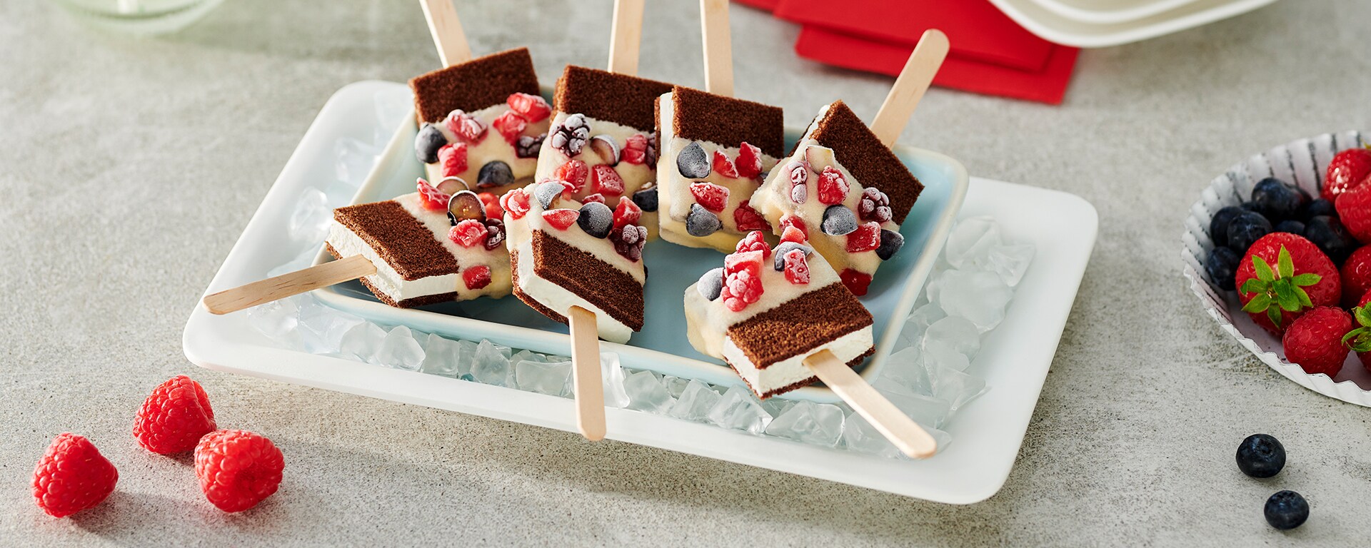 Frozen Milch-Schnitte® mit Cookie-Dough-Glasur