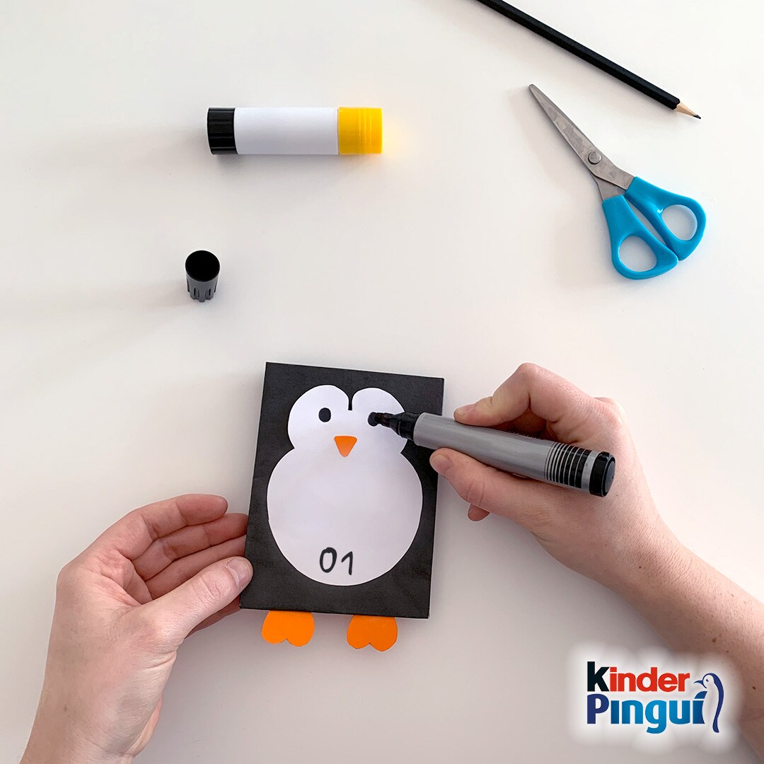 Pinguin Adventskalender - Schritt5 Pinguin Adventskalender - Schritt5