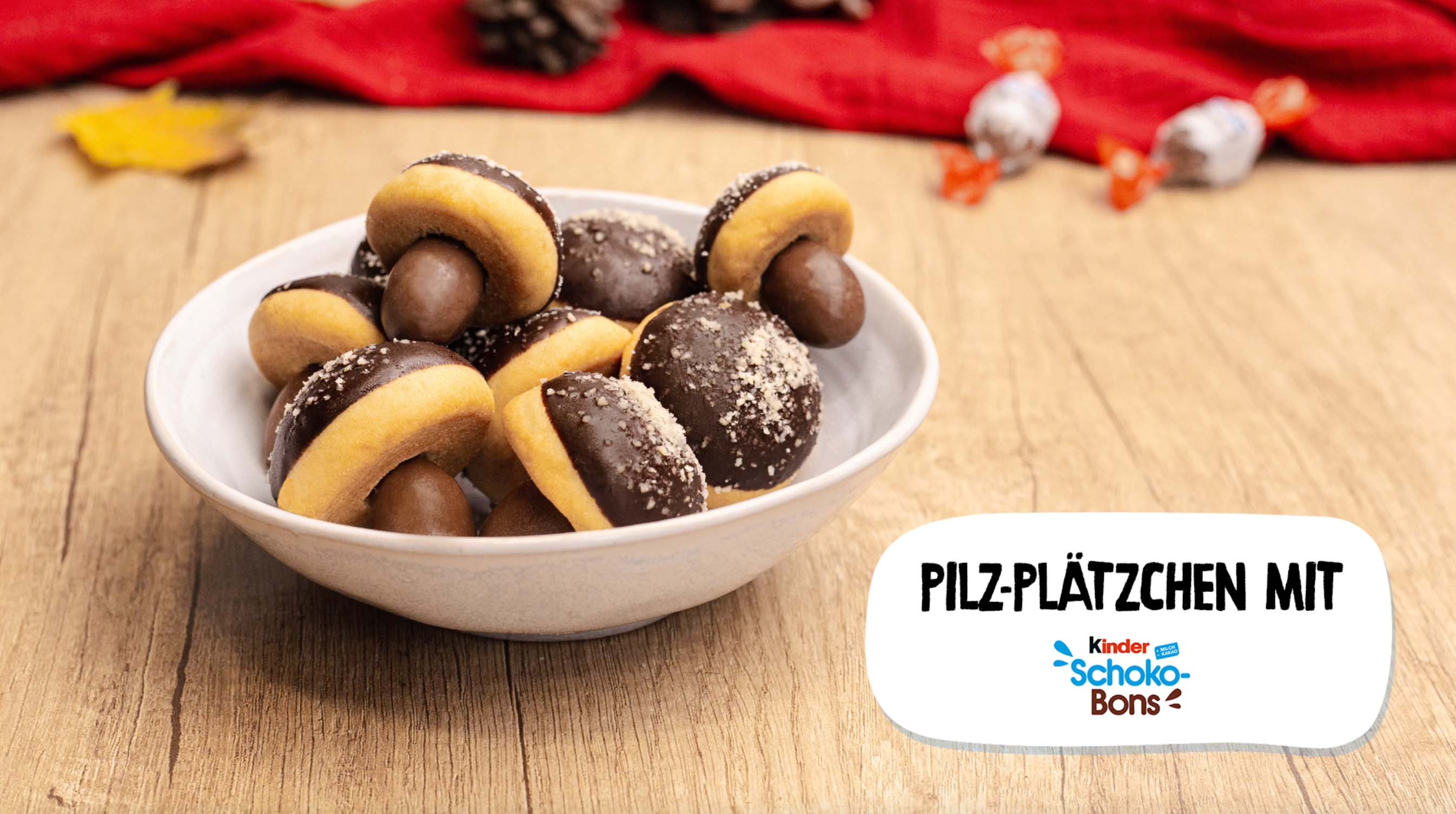 Pilz Plätzchen mit kinder Schoko Bons kinder Deutschland