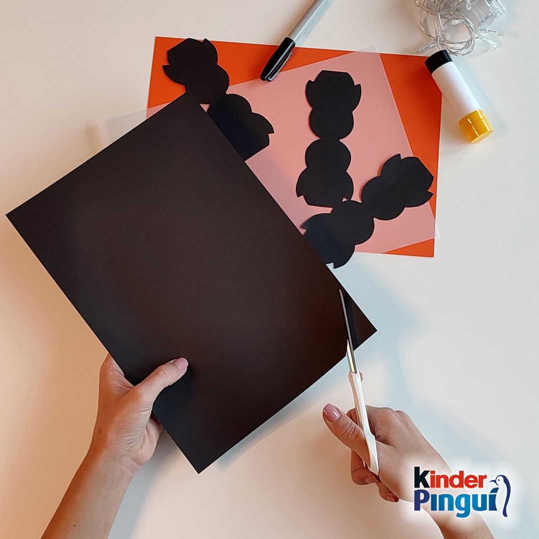 Pinguin Lichterkette - Schritt 1