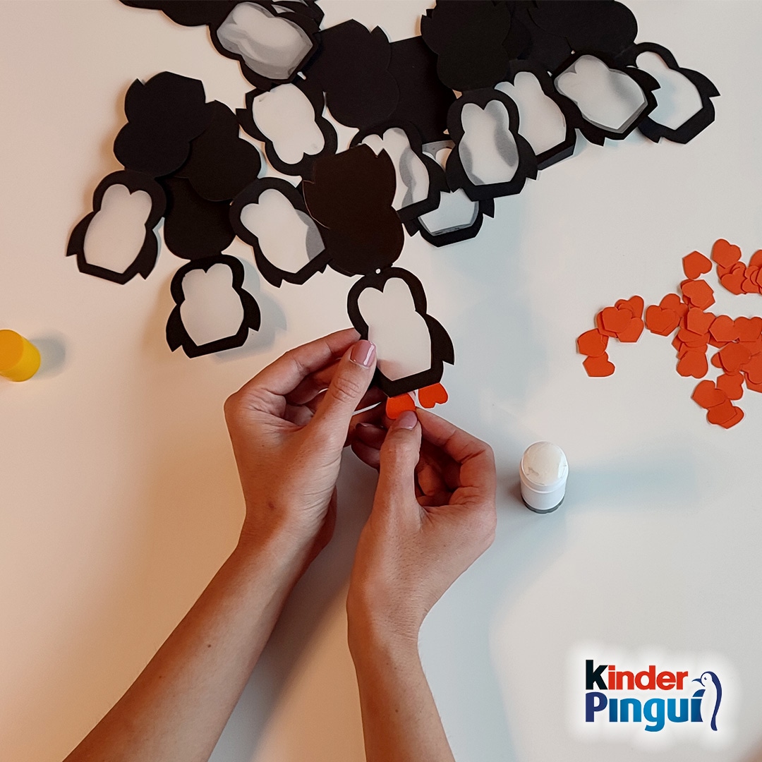 Pinguin Lichterkette - Schritt 4