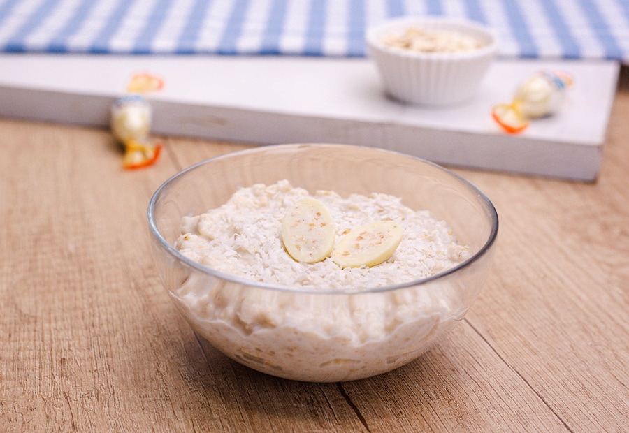 Porridge mit kinder Schoko-Bons White Porridge mit kinder Schoko-Bons White