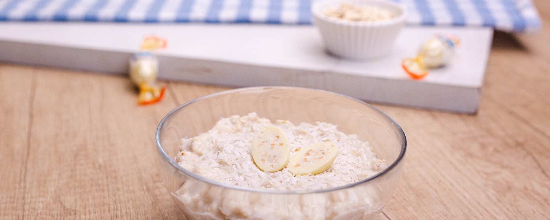 Porridge mit kinder Schoko-Bons White Porridge mit kinder Schoko-Bons White