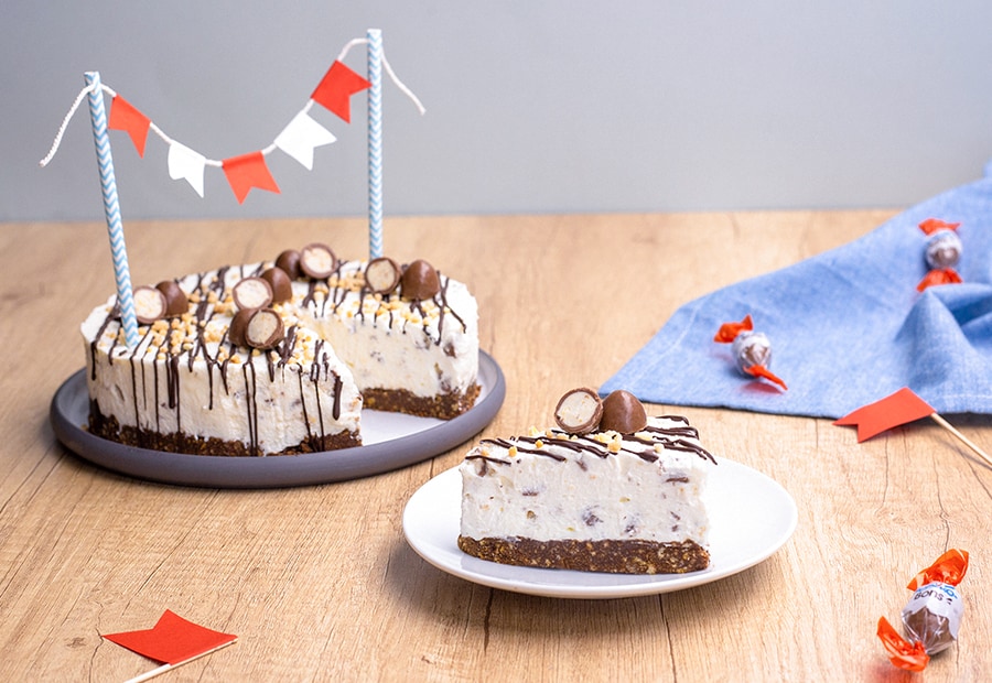 Torte ohne Backen mit kinder Schoko-Bons