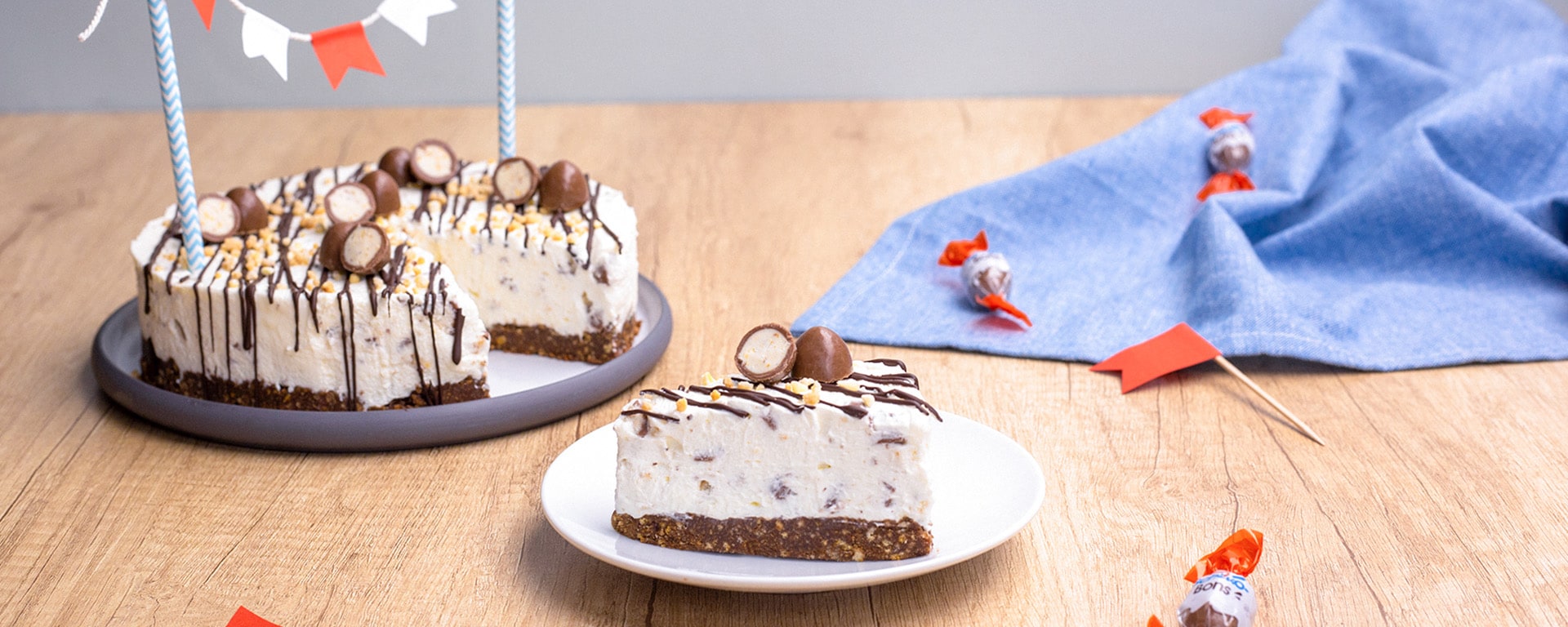 Torte ohne Backen mit kinder Schoko-Bons