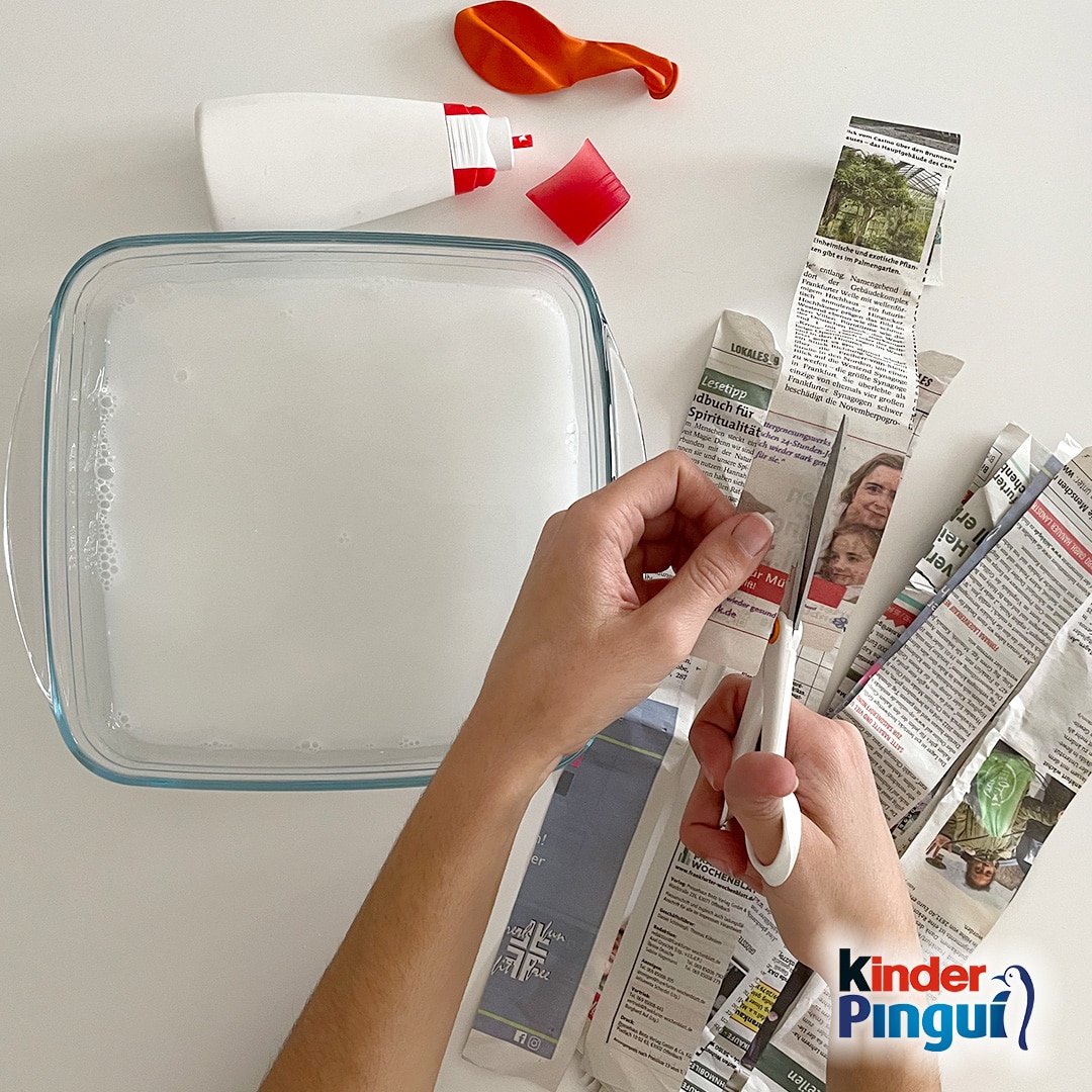 Pinguin-Osternest - Schritt 1