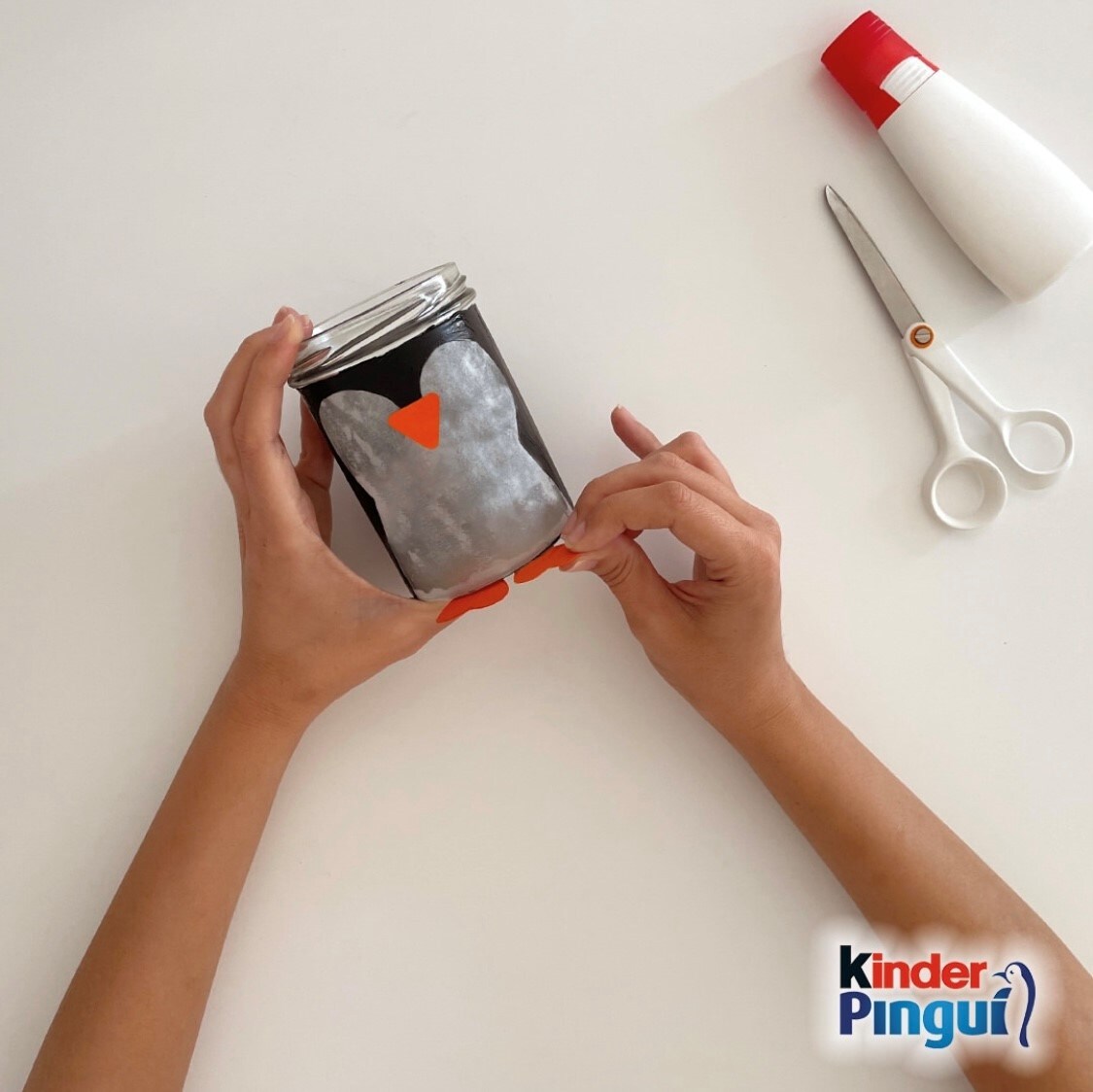 Pinguin Kerzenglas - Schritt 4